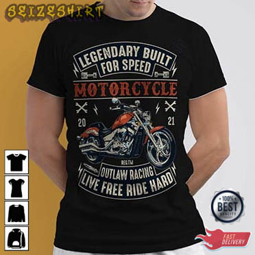 Legendary Built For Speed Motorcycle Graphic Tee