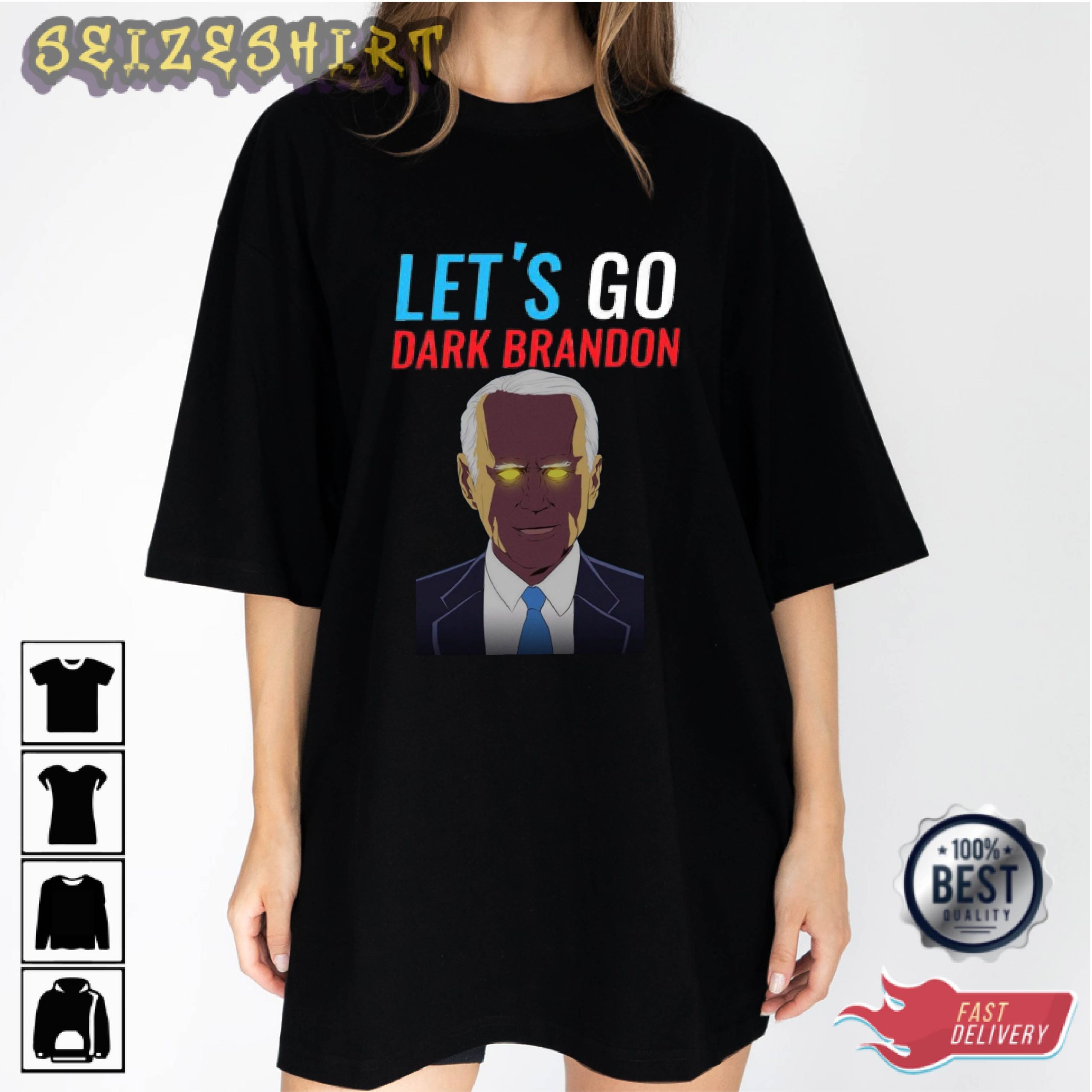 Let's Go Dark Brandon Trending Graphic Tee Long Sleeve Shirt