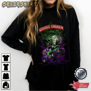 Grave Digger Trending Graphic Tee Long Sleeve Shirt