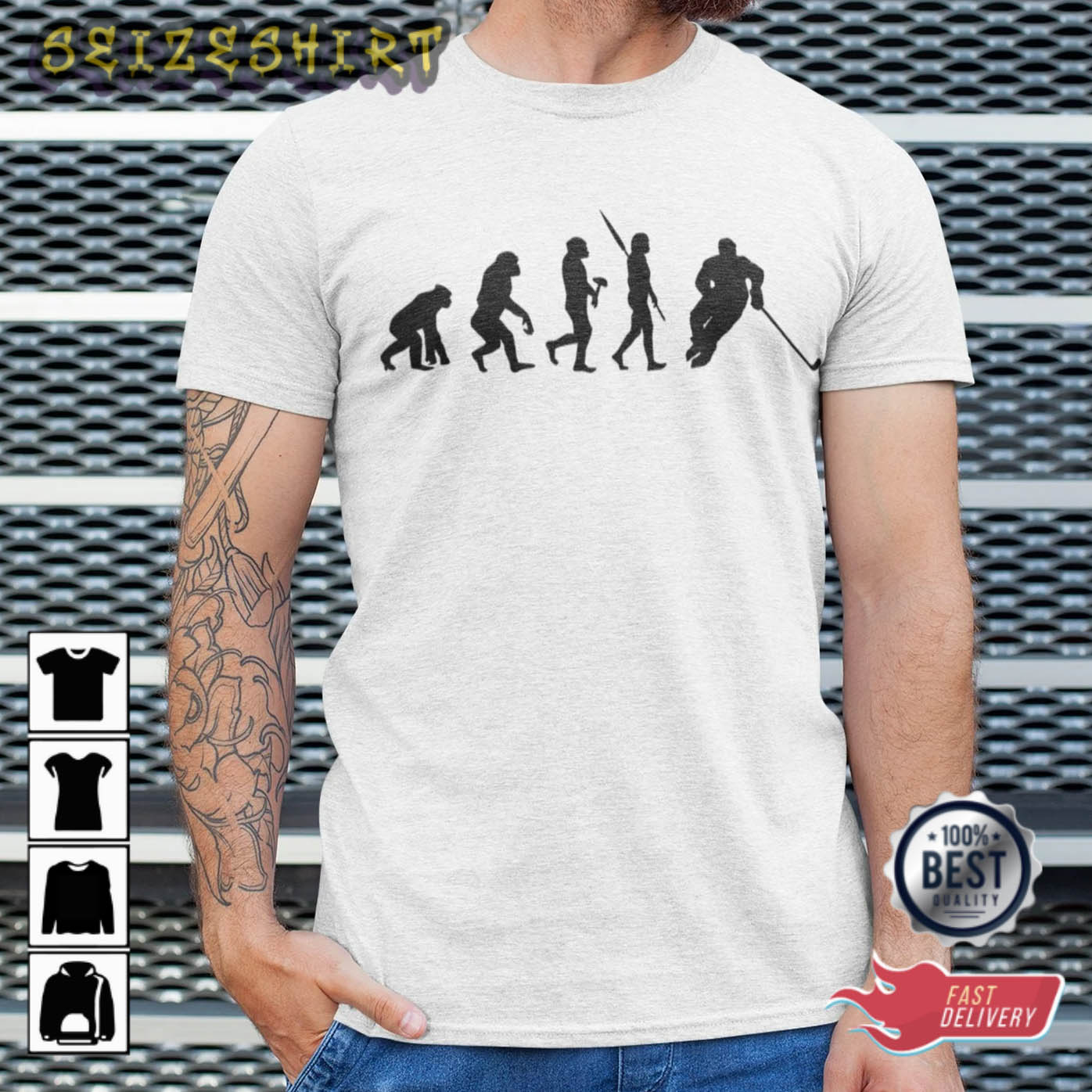 Ice Hockey Evolution T-shirt - Ice Hockey Gift