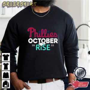 Phillies October Rise 2022 Postseason Locker Room Baseball Shirt