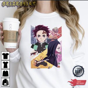 Nezuko Tanjiro Zenitsu Inosuke Anime Manga Demon Slayer Shirt