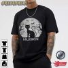 Black Cat Halloween Basic T-Shirt Design
