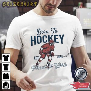 Born To Hockey Sport Graphic Tee T-Shirt