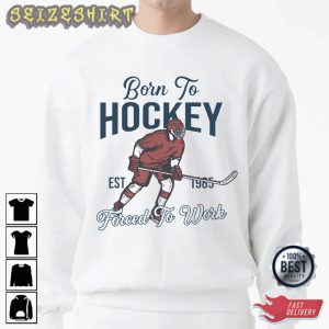 Born To Hockey Sport Graphic Tee T-Shirt