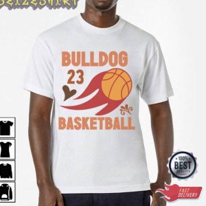 Bulldog Basketball Sport Best T-Shirt Design