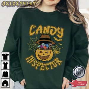 Candy Inspector Halloween Graphic Tee T-Shirt
