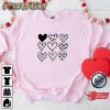 Cute Hearts Happy Womens Valentines Day Gift for Him Her Sweatshirt