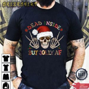 Dead Inside Christmas Funny T-Shirt Design