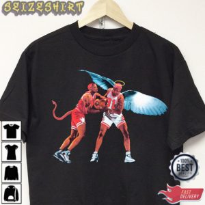 Dennis Rodman T-shirt Basketball Jordan Bulls 90s