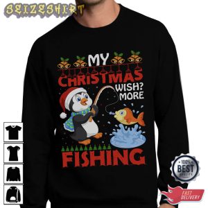 Fishing In Christmas Hobbies T-Shirt