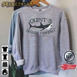 Fishing Vintage Quint’s Shark Retro Graphic T-Shirt
