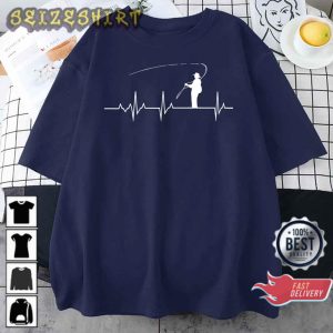 Fly Fishing Heartbeat Fishing Lover Gift T-Shirt