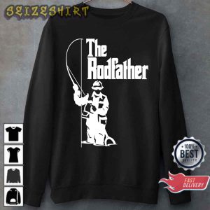 Funny The Rodfather Fishing Vintage Graphic T-Shirt