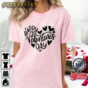 Happy Women Valentines Day Gift For Her Valentine’s Day T-Shirt