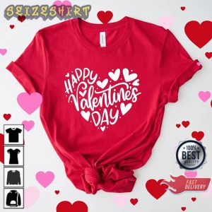 Happy Women Valentines Day Gift For Her Valentine’s Day T-Shirt