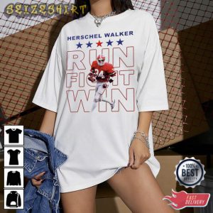 Herschel Walker Run Fight Win Georgia Senate USA T-Shirt