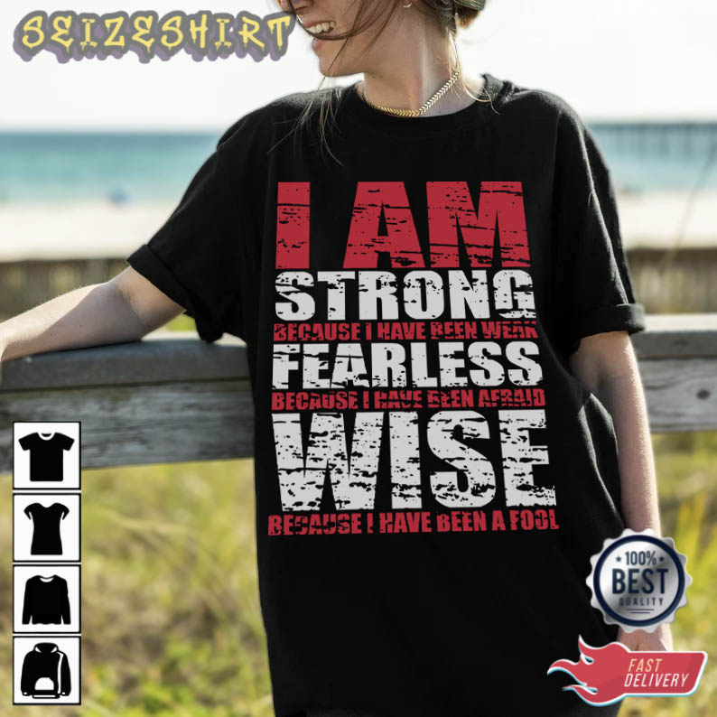 I Am Strong Fearless Wife Fitness T-Shirt