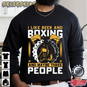 I Like Beer And Boxing T-Shirt Design