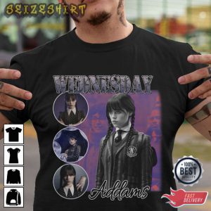 Jenna Ortega Wednesday Addams Bootleg Shirt Design