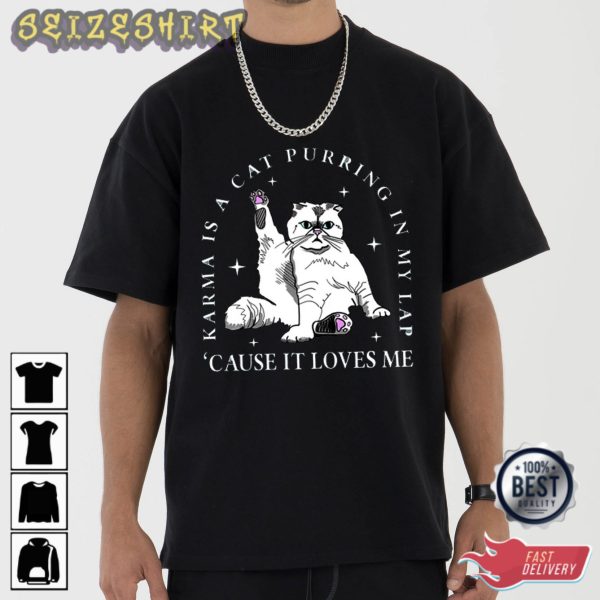 Karma Is A Cat T-Shirt Design