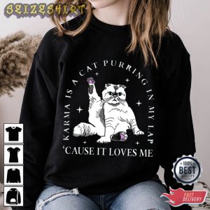 Karma Is A Cat T-Shirt Design