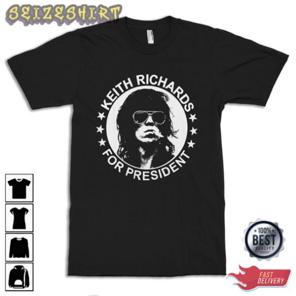 Keith Richards For President The Rolling Stones T-shirt Design