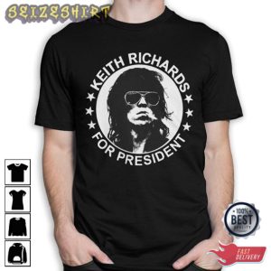 Keith Richards For President The Rolling Stones T-shirt Design