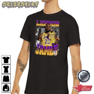 Lebron James 90s Inspired Vintage Basketball Graphic T-Shirt