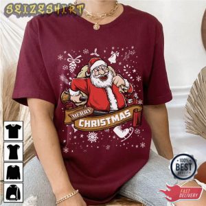 Merry Christmas Happy Santa T-Shirt