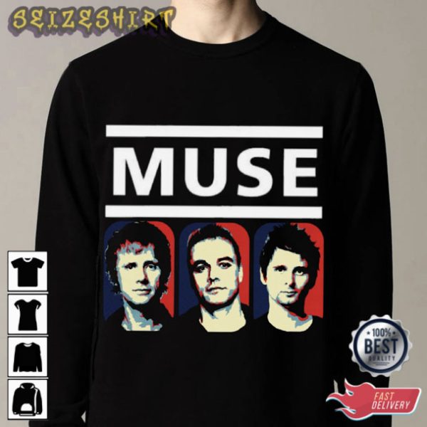 Muse Band Matt Bellamy, Chris Wolstenholme, and Dominic Howard T-Shirt
