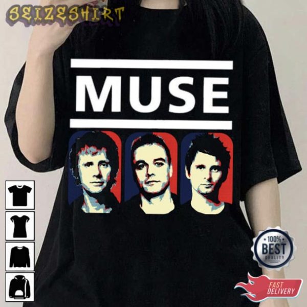Muse Band Matt Bellamy, Chris Wolstenholme, and Dominic Howard T-Shirt