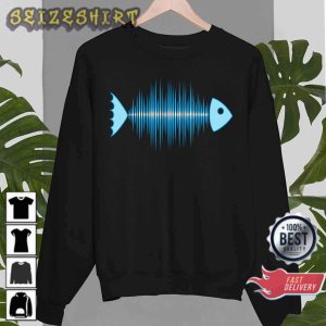 Music Fish Pulse Rate Frequency Dance House Techno Wave T-Shirt