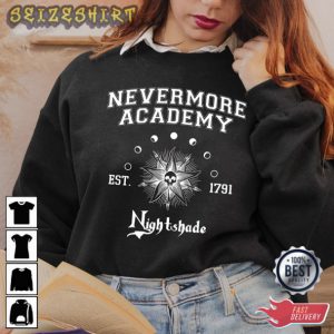 Nevermore Academy Class EST 1791 Wednesday Addams 2022 Shirt