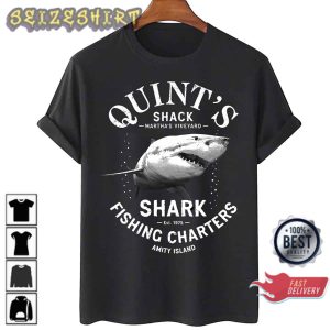 Quint’s Shark Fishing Charters Fishing Lover Gift T-Shirt