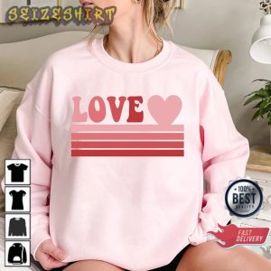 Love Women Valentines Day Heart Cute Love Vibe Unisex Sweatshirt