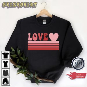 Love Women Valentines Day Heart Cute Love Vibe Unisex Sweatshirt