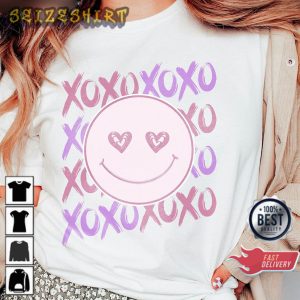 Retro Xoxo Valentines Day Groovy Valentines Love Vibe Unisex T-Shirt