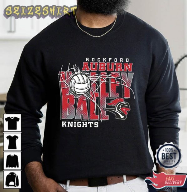 Rockford Auburn Volleyball Knights T-Shirt Design