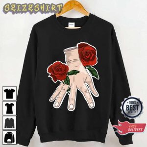 Roses And Thing Wednesday Addams New Netflix Series T-Shirt