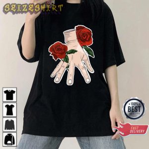 Roses And Thing Wednesday Addams New Netflix Series T-Shirt