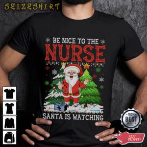 Santa Is Watching Christmas Holiday T-Shirt