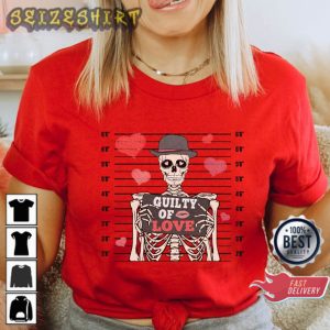 Skeleton Valentines Day Love Vibe Skull Funny Unisex T-Shirt