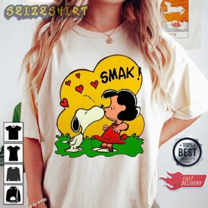 Smak Valentines Day Cute Snoopy Dog Valentines Love Vibe Unisex T-Shirt