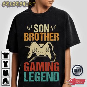 Son Brother Gaming Legend T-Shirt Graphic Tee