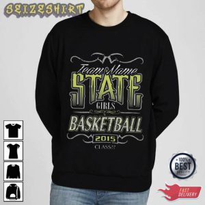 State Girls Basketball Sports T-Shirt Design