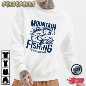 The Best Fishermen Mountain Club Fishing Graphic Tee