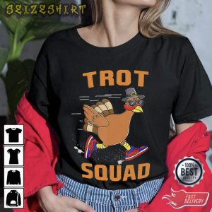 Trot Squad Running Thanksgiving T-Shirt Design
