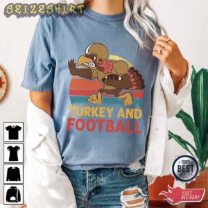 Turkey And Football Sport T-Shirt