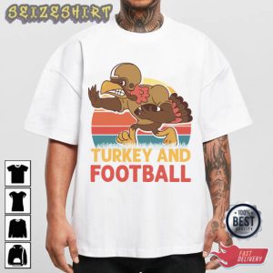 Turkey And Football Sport T-Shirt